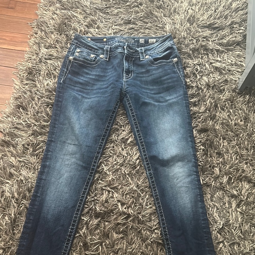 Miss me Blue Embellished Jeans - Picture 5 of 6